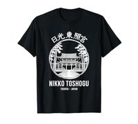 Nikko Toshogu Shrine Japón Sello Fan japonés Kanji Souvenir Camiseta