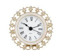 NIKKY HOME Mini reloj de mesa dorado vintage, elegante reloj de escritorio