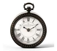 NIKKY HOME Pequeño reloj de pared redondo vintage de 4.7 pulgadas, silencioso, sin tictac, funciona con pilas, reloj analógico de metal decorativo para cocina, baño, sala de estar, color negro