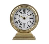 NIKKY HOME Reloj de mesa, color dorado, funciona con pilas