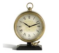 NIKKY HOME Reloj de mesa grande dorado vintage con acento de pájaro, retro, clásico, silencioso, funciona con pilas, decorativo, de metal, para escritorio, decoración de sala de estar