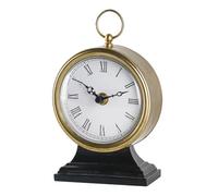 NIKKY HOME Relojes de mesa dorados, relojes de mesa silenciosos sin tictac, funciona con pilas, para sala de estar y dormitorio