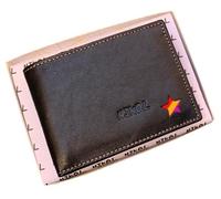 NIKOL Cartera Hombre Bandera Marron y Pulsera Republicana Bandera Comunista Pulsera Tela de Regalo Pulsera de Regalo Bandera Republicana (Negro Estrella)