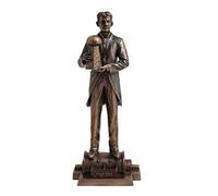 Nikola Tesla Holding Un Modelo de wardenclyffe Torre Estatua, Bronce Fundido en frío, 12 Inch Tall