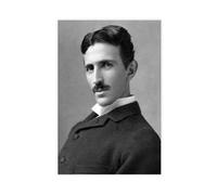 Nikola Tesla - Póster artístico en lienzo y arte de pared, diseño moderno de decoración de dormitorio familiar, sin marco, 40 x 60 cm