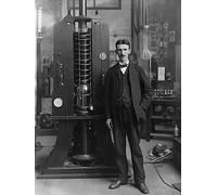 Nikola Tesla y su invención | Póster | Arte de pared | Decoración del hogar |