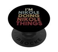Nikole Name Nikole Personalized Name First Given PopSockets PopGrip Adhesivo