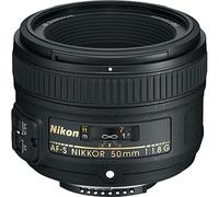 Objetivo Nikon AF-S NIKKOR 50 mm f/1,8G SLR con zoom estándar, negro nuevo