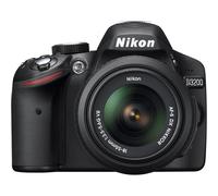 Nikon D3200 24.2 MP CMOS Digital SLR con 18-55mm f/3.5-5.6 Auto Focus-S DX VR NIKKOR Zoom Lens (Black) (OLD MODEL) Black w/ 18-55mm Base