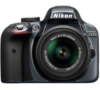 Nikon D3300 - Cámara réflex Digital de 24.2 MP (Pantalla 3", estabilizador, vídeo Full HD), Color Gris Oscuro - Kit con Objetivo AF-S DX 18-55mm VR II f/3.5