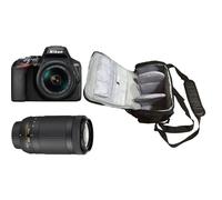 Nikon D3500 Kit (AF-P 18-55 VR)(70-300 VR) Negro con Bolsa Kamkorda