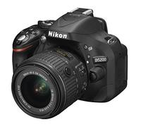 Nikon D5200 - Cámara réflex digital de 24.1 Mp (pantalla 3", estabilizador óptico, vídeo Full HD), color negro - Kit cuerpo cámara con objetivo Nikkor AF-S DX 18-55mm f/3.5-5.6 VRII