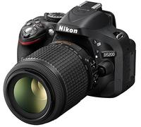 Nikon D5200 - Cámara réflex digital de 24.1 Mp (pantalla 3", estabilizador, vídeo Full HD), color negro - kit con objetivos AF-S DX 18-55 mm VR y 55-200 mm