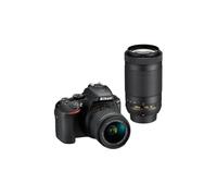 Nikon D5600 - Cámara réflex de 24.2 MP (pantalla táctil de 3", Full HD) negro - kit con objetivo AF-P DX 18 - 55 mm VR y AF-P 70 - 300 mm DX VR, versión europea