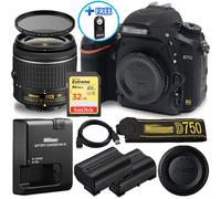 Nikon D750 Cámara DSLR Con 18-55mm Lente VR + Ext Bat + 32GB SD + Filtro UV