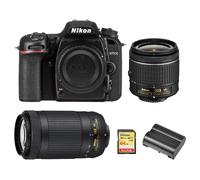NIKON D7500+AF-P 18-55MM+AF-P70-300MM+SanDisk Extreme 64G SD+ EN-EL15A