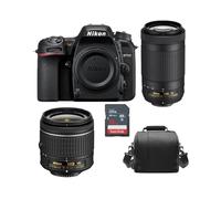 Nikon D7500 kit Af-P 18-55Mm Vr+Af-P 70-300Mm Ed Vr Dx+Bols Tarjeta Sd 16G