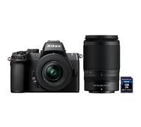 Nikon Z50 II + DX 16-50 VR + 50-250 VR + tarjeta SD Delkin de 128 GB