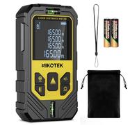 NIKOTEK Medición Láser 50M, Medidor de Distancia Láser IP54 Telémetro de Herramienta de Medición Digital Portátil con Niveles de Burbuja y Pantalla LCD de 4 líneas (2 * Batería Incluida)