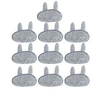 Nikou 10 parches de forro polar coral con forma de conejo, cubierta de sombra de ojos gris para niñas y mujeres, protector de ojos suave para dormir y descansar