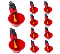 Nikou 10 Piezas Bebedero Gallinas Automatico, Vaso de Agua para Pollo Bebedor Dispensador de Agua Plástico Comedero Gallinas, para Aves, Palomas, Pollos, Patos, Codorniz