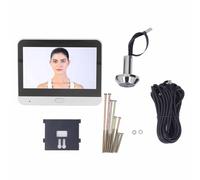 Nikou 1080P Cámara de Mirilla Inteligente Inalámbrico Visual Interfono Timbre Pantalla Color 4.3 Pulgadas con Videollamada Bidireccional, Detección PIR Cuerpo, Batería de 5000 mAh, Nube/SD