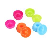 Nikou 16 tazas de silicona reutilizables de color brillante para pasteles, pudines, gelatina, pasteles, fáciles de limpiar, fiables, 5,5 x 5,5 cm