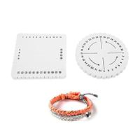 Nikou 2 discos de trenzado, disco redondo cuadrado kumihimo de macramé trenzado, pulsera de cuerda trenzada hecha a mano