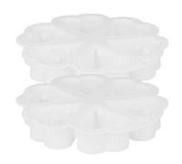 Nikou 2 piezas de mousse de queso de silicona blanca en forma de corazón para tartas, herramientas de horneado, flexible para pasteles y derts, 10 x 10 x 4 cm