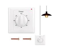 Nikou 30/60/120 Min Bomba de alta potencia Temporizador mecánico Interruptor de tiempo Control de cuenta regresiva (CA 220V 10A)(120Min)