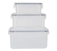 Nikou 3pcs/set ARTITHTHTHTA Box de almacenamiento de alimentos Transparente Sello de alerta Contenedor de almacenamiento de alimentos con tapa de bloqueo