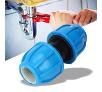 Nikou 4 conectores de tubería de agua rectos de plástico PE de 25 mm, accesorio de conexión de tubería para suministro de agua, fiable, ideal para sistemas de fontanería