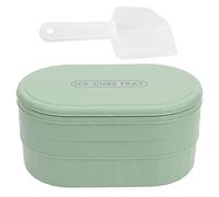 Nikou 72 Terrón Prensa Cubos de Hielo Bandeja Fabricante congelador Molde Cubo Hielo Almacenamiento fácil Gran Capacidad Grado alimenticio con Tapa para Fiesta de Bar en casa(Verde)