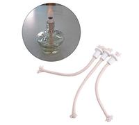 Nikou 7Pcs Lámpara Wick - Soportes de cerámica Antorcha Botella de Vino Aceite Vela Lámpara Fibra de Vidrio Resistente al Calor Kerosene Wick