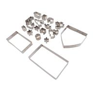 Nikou 8 cavidades de silicona de Halloween, antiadherente, gelatina, fondant, para regalos de fiesta, gomitas de caramelos de Halloween, juego de 18 cortadores de galletas de casa de jengibre