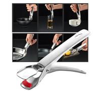 Nikou Abrazadera antiquemaduras, elevador de platos antideslizante de acero inoxidable 304, clip de agarre para platos calientes, herramienta de cocina para un manejo seguro, ideal para uso doméstico