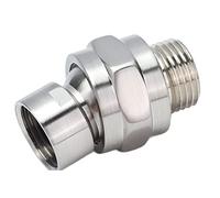 Nikou Adaptador de cabezal de ducha G1/2, válvula desviadora de ducha de cobre para baño doméstico, acabado cepillado, accesorios de ducha, compatible con sistemas de pulverización superior