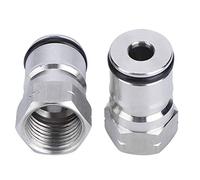 Nikou Adaptador de conector de poste de bloqueo de bola de barril de acero inoxidable 304, 9/40.6 cm-18, acory de preparación, poste de bloqueo de bola de gas, piezas de postes de barril