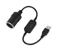 Nikou Adaptador de Enchufe para Encendedor de Cigarrillos, Adaptador de Enchufe USB de 12 V para Coche, Adaptador convertidor de 5 V a Macho y Hembra