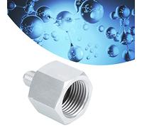 Nikou Adaptador de regulador de CO2 de aluminio, 3/8 a W21.8, acory para cerveza casera, compatible con regulador de CO2 y conector