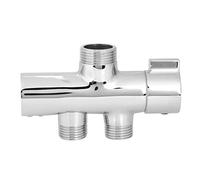 Nikou Adaptador G1/2 pulgadas en forma de T de tres vías para ducha, conector desviador de agua para bidé de inodoro, separador desviador de ducha montado en la pared, accesorios de baño, acabado