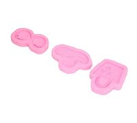 Nikou Aleación de aluminio para hornear, dona con forma de colmena para el hogar y la tienda de pasteles, 3 piezas de silicona para decoración y manualidades, herramienta de horneado