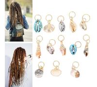 Nikou Anillos para trenzas para el cabello, Anillos para trenzas para el cabello multiusos Anillo para rastas Anillo para el cabello concha para el cabello Accesorios para decoración del cabello