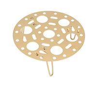 Nikou Bandeja de vapor de acero inoxidable, bandeja plegable multifunción para albóndigas y huevos, soporte redondo para utensilios de cocina, uso doméstico y restaurante, acabado dorado