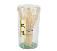 Nikou Batidor de té - cepillo de té batidor de té de bambú Natural Chasen Que prepara la Herramienta del Cepillo del Polvo de Matcha(72 Prongs)