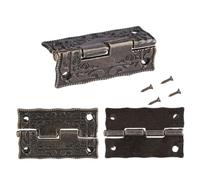 Nikou Bisagras - 10 piezas Bisagra de resorte 0 ° -270 ° Caja de bronce antiguo Bisagras Gabinete Caja de joyería Bisagras Puerta Muebles Caja de madera