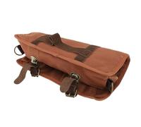 Nikou Bolsa de herramientas de lona de cuero para camarero, bolsa enrollable portátil con múltiples compartimentos de almacenamiento para utensilios de bar, ideal para viajes, diseño compacto, fácil