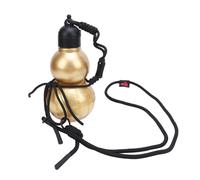 Nikou Botella de agua de calabaza, PCTG, 800 ml, botella deportiva portátil retro china con cordón de correa, calcomanía para hombres y mujeres