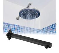 Nikou Brazo de extensión cuadrado de acero inoxidable montado en la pared de 14.5 pulgadas, brazo de ducha para una mejor experiencia de ducha