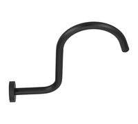 Nikou Brazo de extensión de cabezal de ducha de acero inoxidable con cuello de cisne en forma de S, brazo de ducha NPT para baño, 233 negro, suministros de baño, fácil instalación